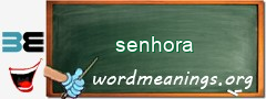 WordMeaning blackboard for senhora